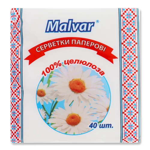 Паперові Серветки Вищого Ґатунку Malvar 40шт