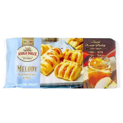 Печиво Asolo Dolce листкове з яблучним джемом 200г