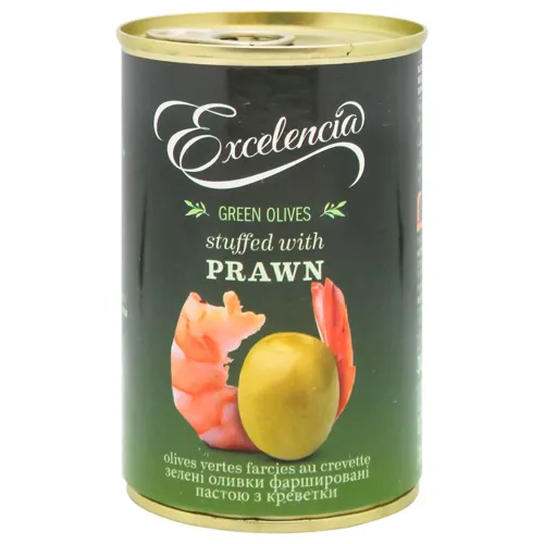 Оливки Excelencia фаршировані креветкою 314мл