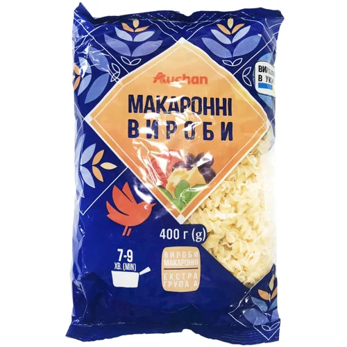 Макаронні вироби Auchan спіральки 400г