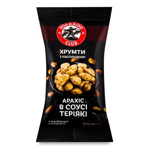 Арахіс Смажений Солоний В Соусі Теріякі Hokkaido Club, м/у 60г