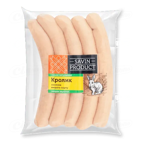 Сосиски з фермерського кролика «Савин Продукт», кг