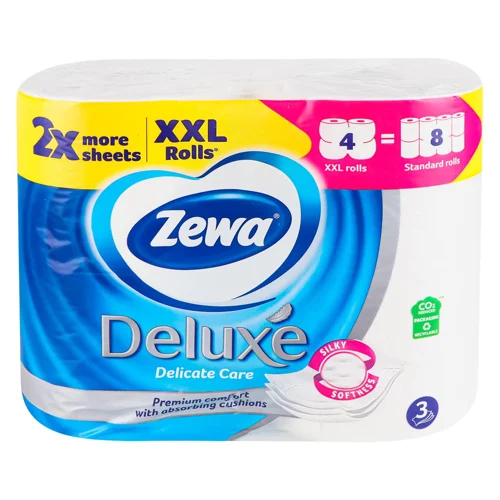 Туалетний папір Zewa Deluxe Delicate Care XXL 3-шаровий 4шт