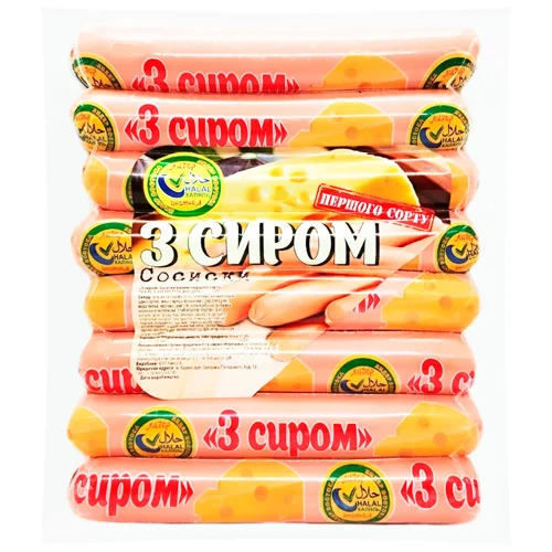 Сосиски з сиром перший сорт