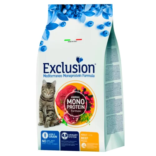 Корм сухий Exclusion Adult з яловичиною для котів 1,5кг