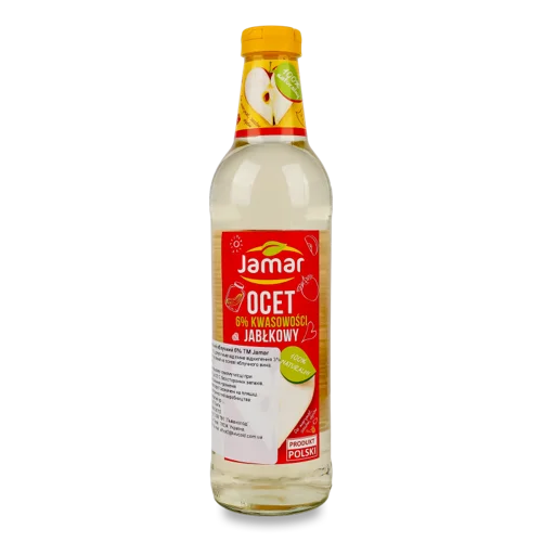 Оцет Натуральний Яблучний 6% Вищого Ґатунку, 500 Мл, Jamar