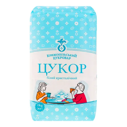 Цукор білий кристалічний Крижопільський цукровар м/у 1кг