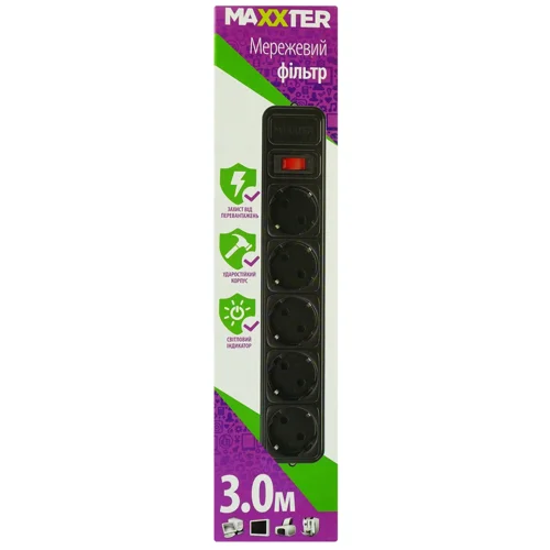 Мережевий фільтр Maxxter SPM5-G-10