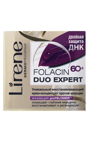 Крем для Обличчя Відновлюючий Folacin Duo Expert 60+ Lirene, 50мл