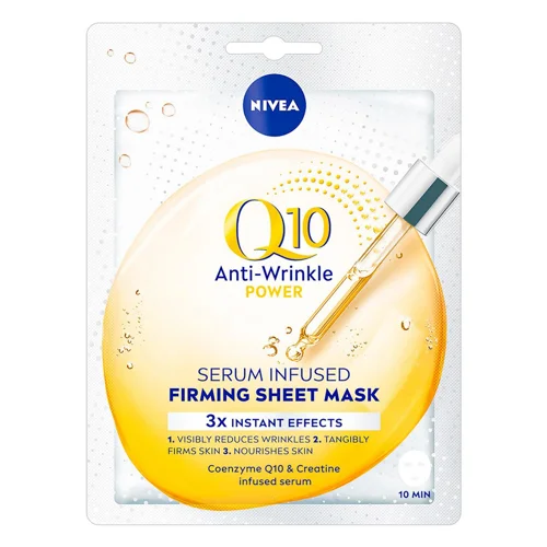 Маска-ліфтинг для обличчя Nivea Q10 Power проти зморщок тканинна 28г