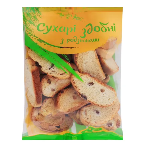 Сухарі здобні з родзинками Українська Зірка м/у 250г