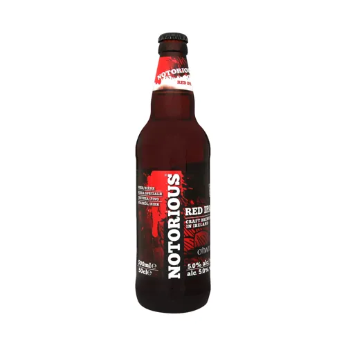 Пиво 0.5л 5% темне солодове фільтроване пастеризоване Notorious Red IPA O'hara's