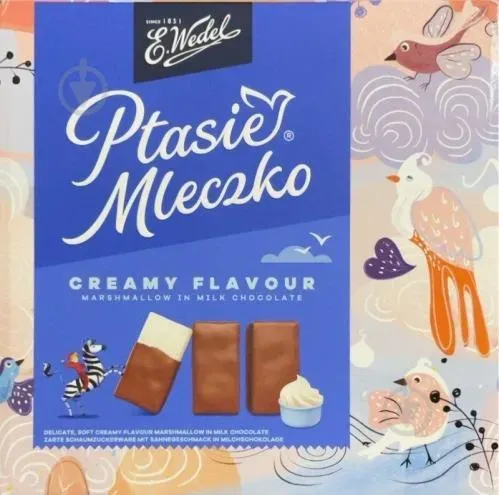 Цукерки E.Wedel Пташине молоко з кремовою начинкою, 360г