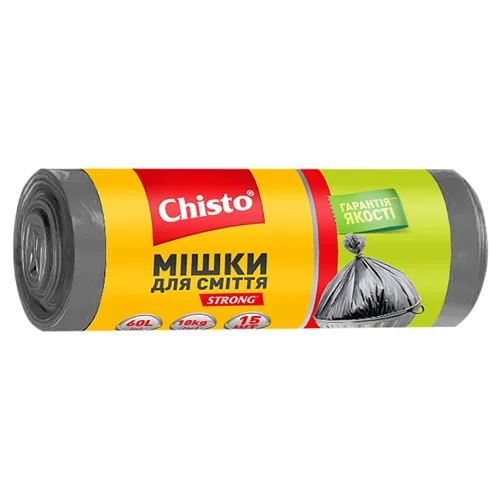 Пакети для сміття Chisto Strong 60л 15шт