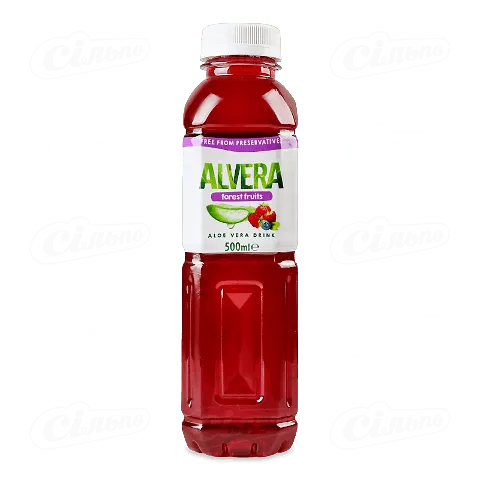 Напій Alvera «Лісові ягоди» зі шматочками алое 6%, 0,5л