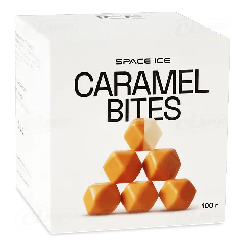 Десерт Space Ice Bites Карамельний глазурований білим шоколадом з карамеллю 100г