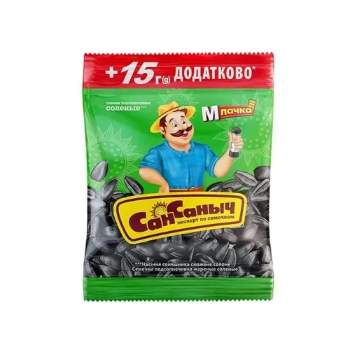 Насіння соняшника смажене солоне СанСанич м/у 95г