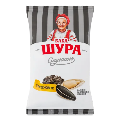 Насіння Соняшнику Смажене В/ґ, Смугасте Баба Шура, 100г