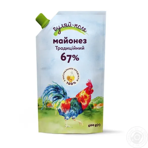 Майонез Гуляй-поле Традиційний 67% 600г