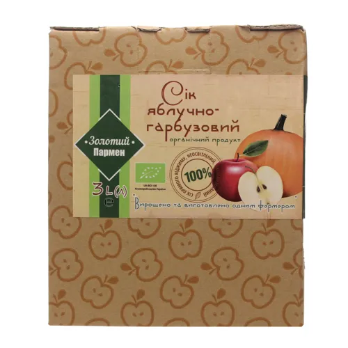 Сік яблучно-гарбузовий неосвітлений пастеризований Коник Лавка традицій