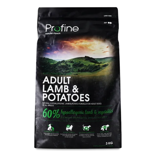 Корм Сухий Для Собак Усіх Порід Lamb&Potato Adult Profine, В/К, 3кг