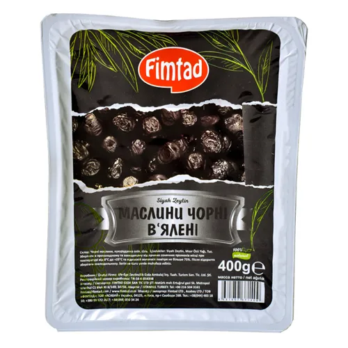 Маслини Fimtad чорні в'ялені 400г