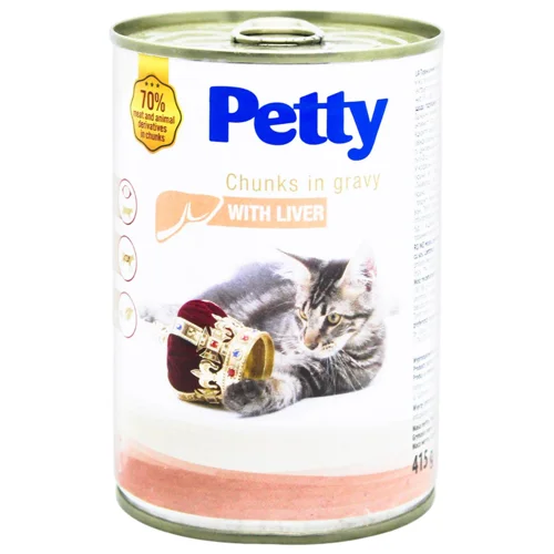 Корм Petty для котів з печінкою 415г
