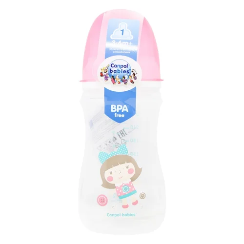 Пляшка Canpol Babies Easy Start Кольорові звірята антиколікова 240мл