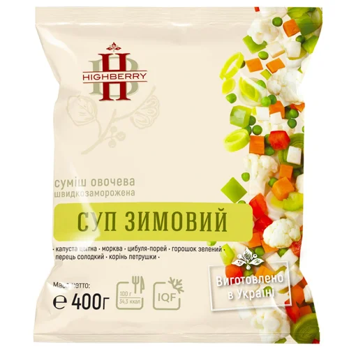 Суміш овочева Highberry Суп зимовий швидкозаморожена 400г