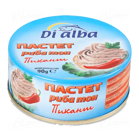 Паштет Di Alba з тунця пікант, 90г