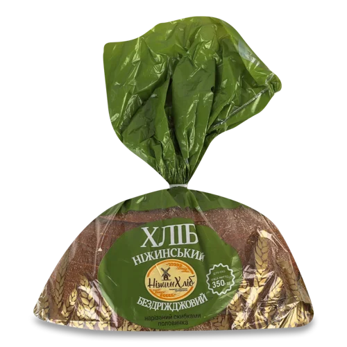Хліб Бездріжджовий Ніжинський В/ґ, Половинка В Нарізці, 350г