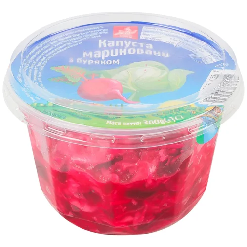 Капуста Чудова марка маринована з буряком 300г