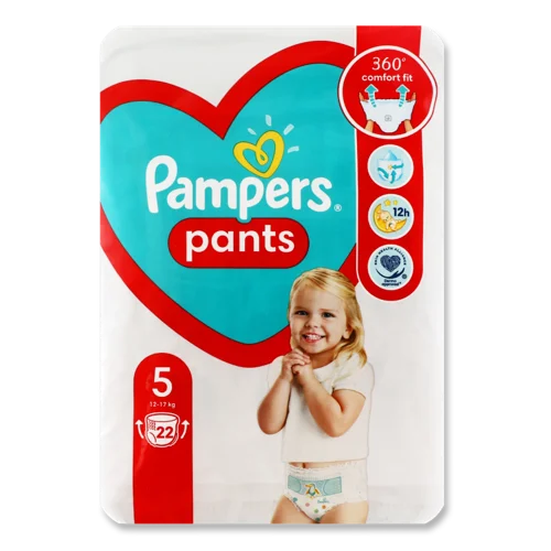 Підгузки Трусики Pampers для Дітей 12-17 кг, 22 шт, 5 Pants