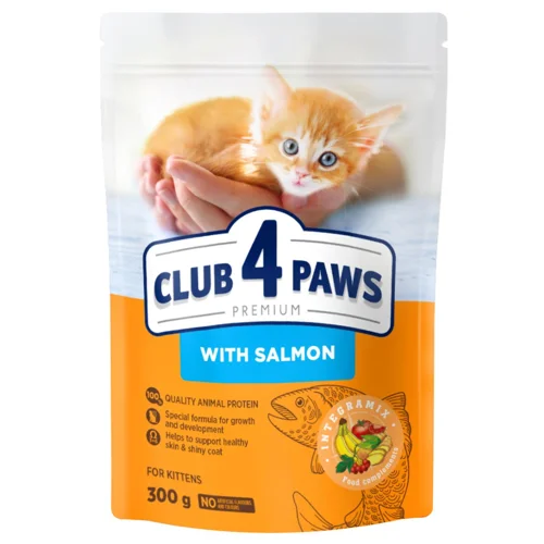 Корм сухий Club 4 Paws Premium з лососем для кошенят 300г