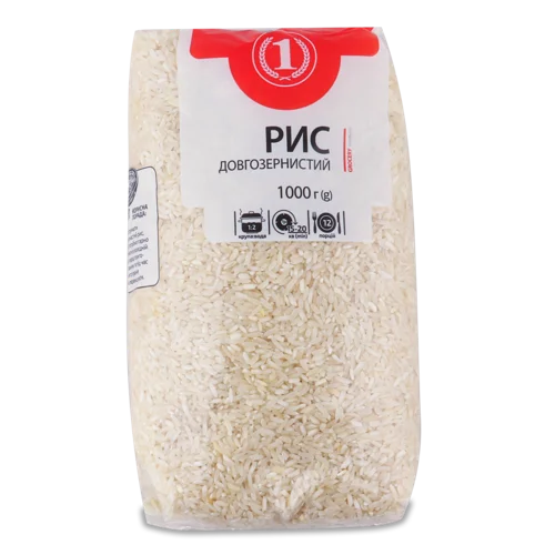 Рис Довгозернистий Шліфований, 1г, ТМ '1', м/у 1кг