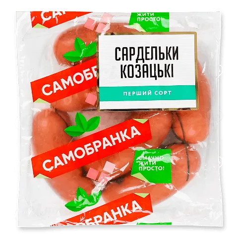 Сардельки Самобранка Козацькі натуральна оболонка 1 кг