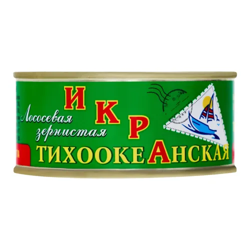 Ікра лососева зерниста Тихоокеанська з залізною банкою 100г