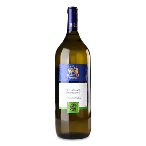 Вино Біле Сухе В/ґ Цинандалі Kartuli Marani, 1.5л, 11-13%