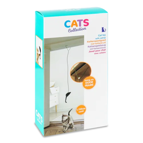 Іграшка для котів Миша на підвісі з фігурками Cats Collection 15х3.5х3.5см, №491014150, з/б 1шт