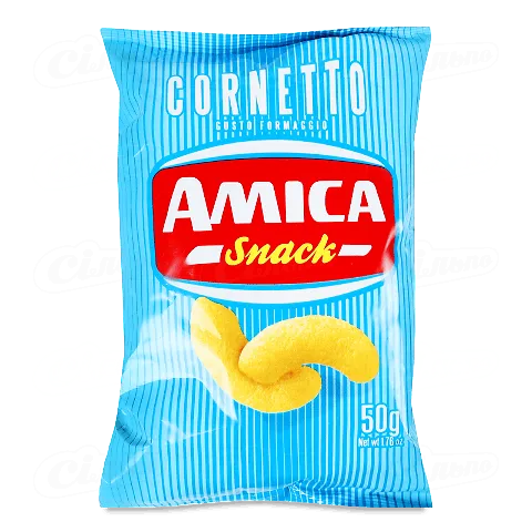 Снеки Amica Cheese Corn кукурудзяні зі смаком сиру, 50г