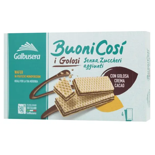 Вафлі Galbusera Buonicosі з какао без цукру 180г