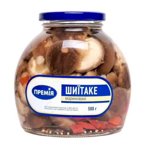 Гриби "Премія" Шиітаке мариновані стерилізовані 500г