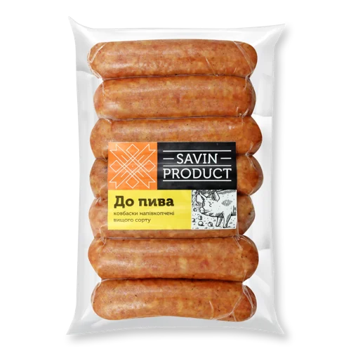 Ковбаски Напівкопчені До Пива Савин Продукт в/у, кг