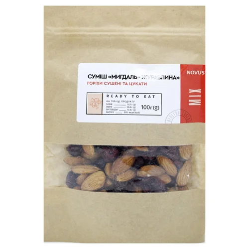 Суміш Novus мигдаль-журавлина 100г