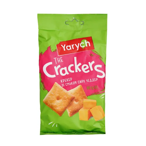 Крекер зі смаком сиру Чеддер The Crackers Yarych м/у 80г