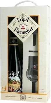 Подарунковий набір Пиво Tripel Karmeliet світле фільтроване 8.4% 0.75 л + бокали 0.2 л х 2 шт