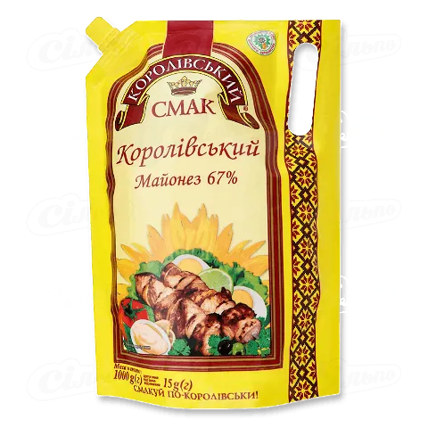 Майонез «Королівський смак» «Королівський» 67% д/п, 1000г
