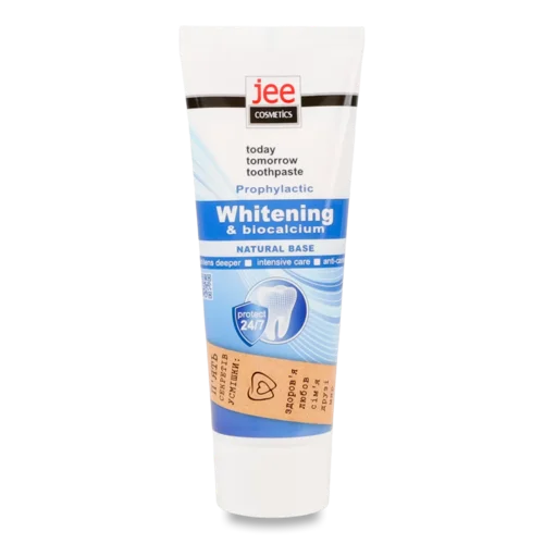 Паста зубна Jee Cosmetics Відбілювання і біокальц