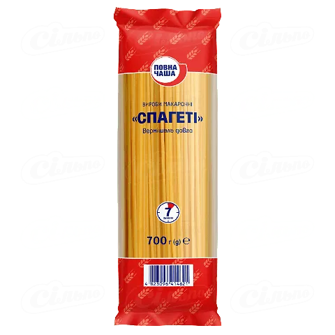 Вироби макаронні «Повна Чаша»® вермішель спагеті довга, 0,7кг