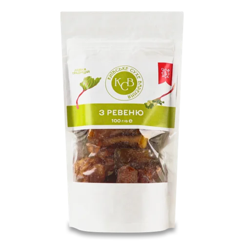 Цукати Ревеня, Київське Сухе Варення, в/ґ, 100г